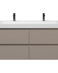 Bathroom furniture set Base Taupe with Deluxe Washbasin 120 cm with 2 tap holes