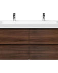 Bathroom furniture set Base Walnut with Deluxe washbasin 120 cm with 2 tap holes
