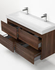 Bathroom furniture set Base Walnut with Deluxe washbasin 120 cm with 2 tap holes