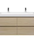 Bathroom furniture set Base Light Oak with Deluxe Washbasin 120 cm with 2 tap holes