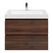 Bathroom furniture set Base Walnut with Deluxe washbasin 80 cm with tap hole