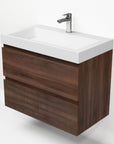 Bathroom furniture set Base Walnut with Deluxe washbasin 80 cm with tap hole
