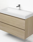 Bathroom furniture set Base Light Oak with Deluxe washbasin 100 cm with tap hole
