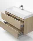 Bathroom furniture set Base Light Oak with Deluxe washbasin 100 cm with tap hole