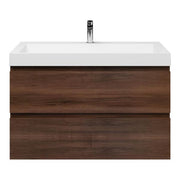 Bathroom furniture set Base Walnut with Deluxe washbasin 100 cm with tap hole
