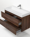 Bathroom furniture set Base Walnut with Deluxe washbasin 100 cm with tap hole
