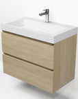 Bathroom furniture set Base Light Oak with Deluxe washbasin 80 cm with tap hole