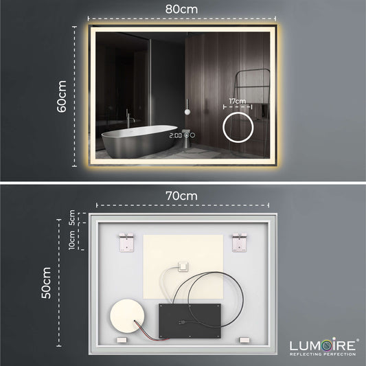 Badkamerspiegel met ingebouwd vergrootglas voor nauwkeurige verzorging