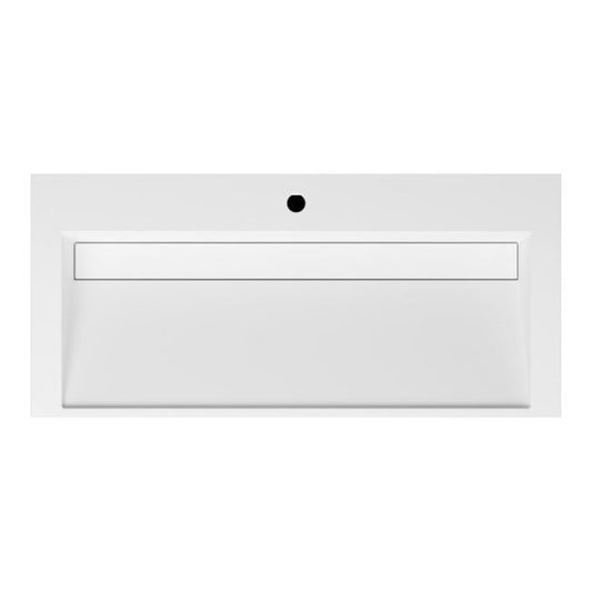 Badezimmermöbel-Set Base Light Oak mit Deluxe-Waschbecken 100 cm mit Hahnloch