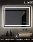 Luxe badkamerspiegel met RGB verlichting en ingebouwde verwarmingsfunctie