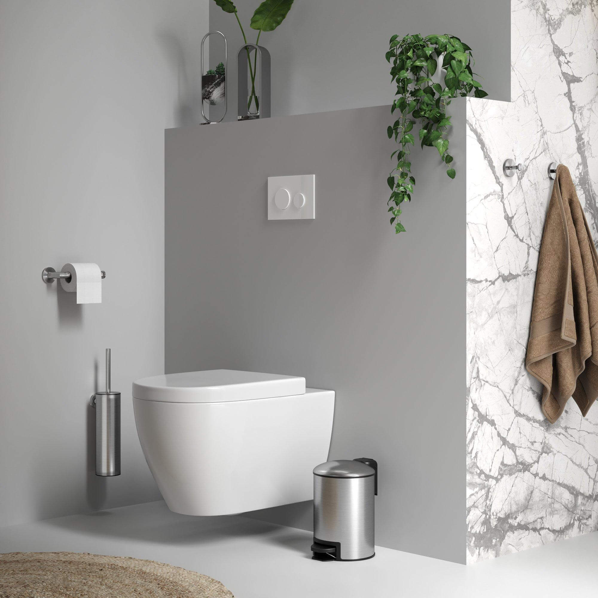 badkameraccessoires geborsteld rvs