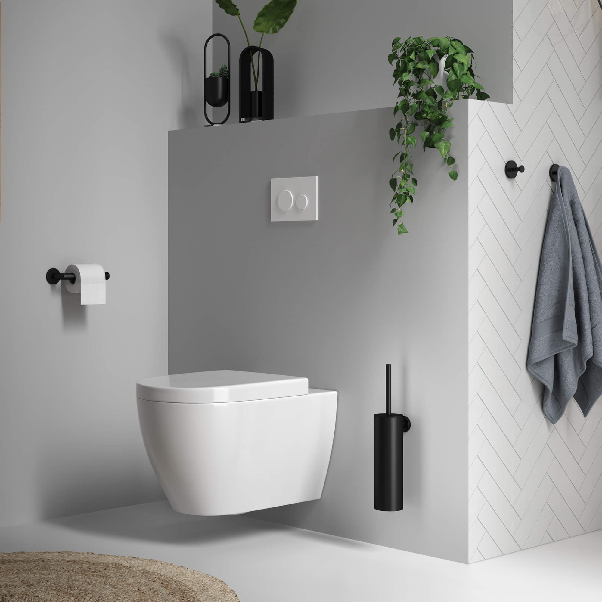 badkameraccessoires mat zwart badkamer