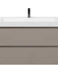 Bathroom furniture set Base Taupe with Deluxe washbasin 100 cm with tap hole 