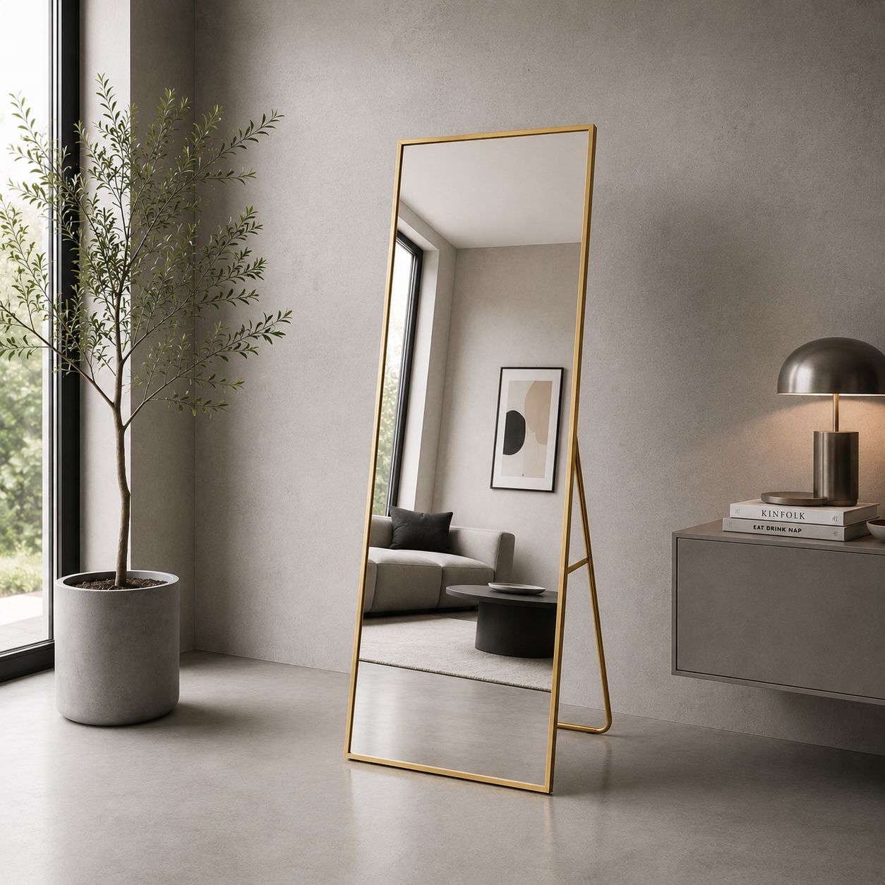 Modena Passpiegel Goud 160x60 CM - Rechthoekig