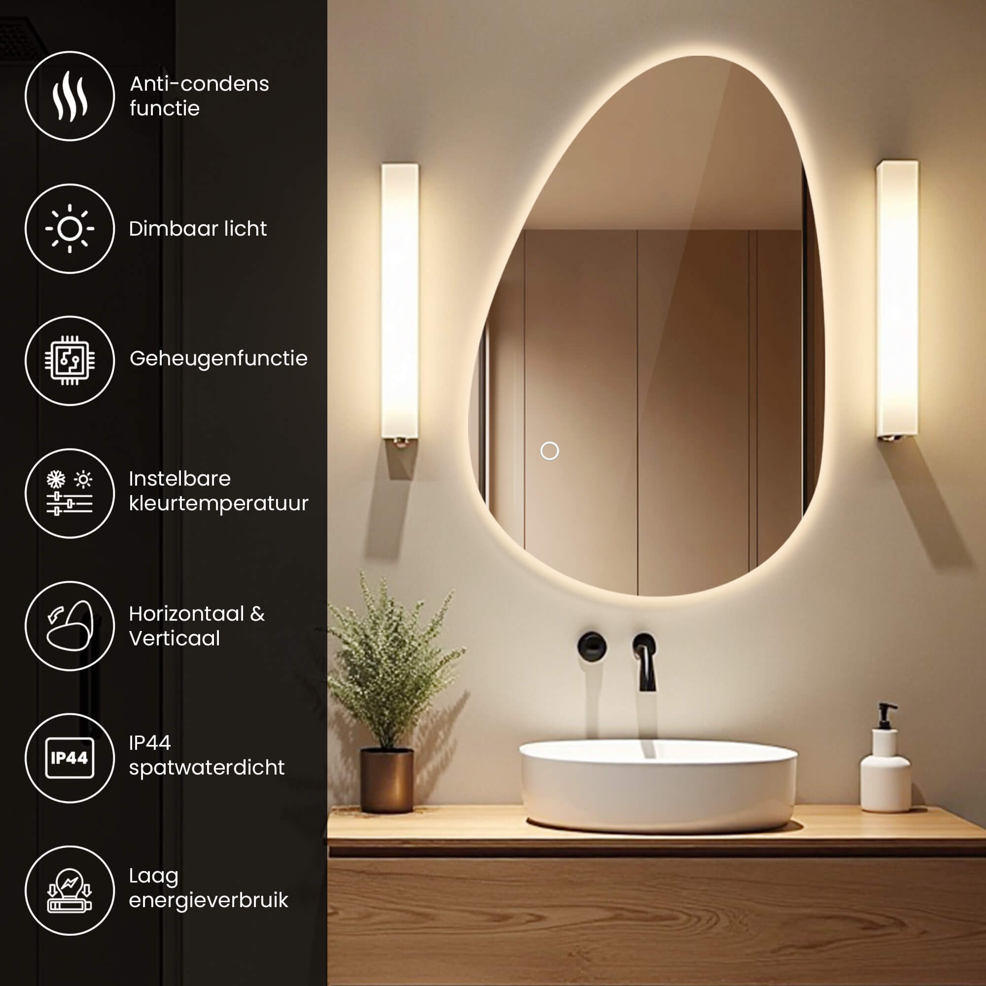 badkamerspiegel organisch