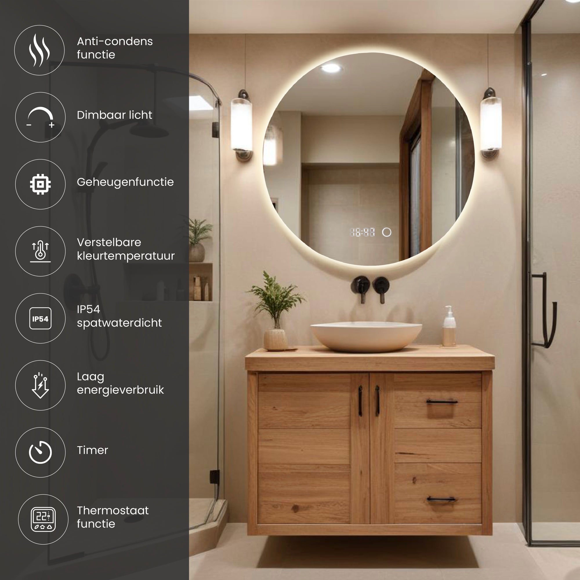 badkamerspiegel functies