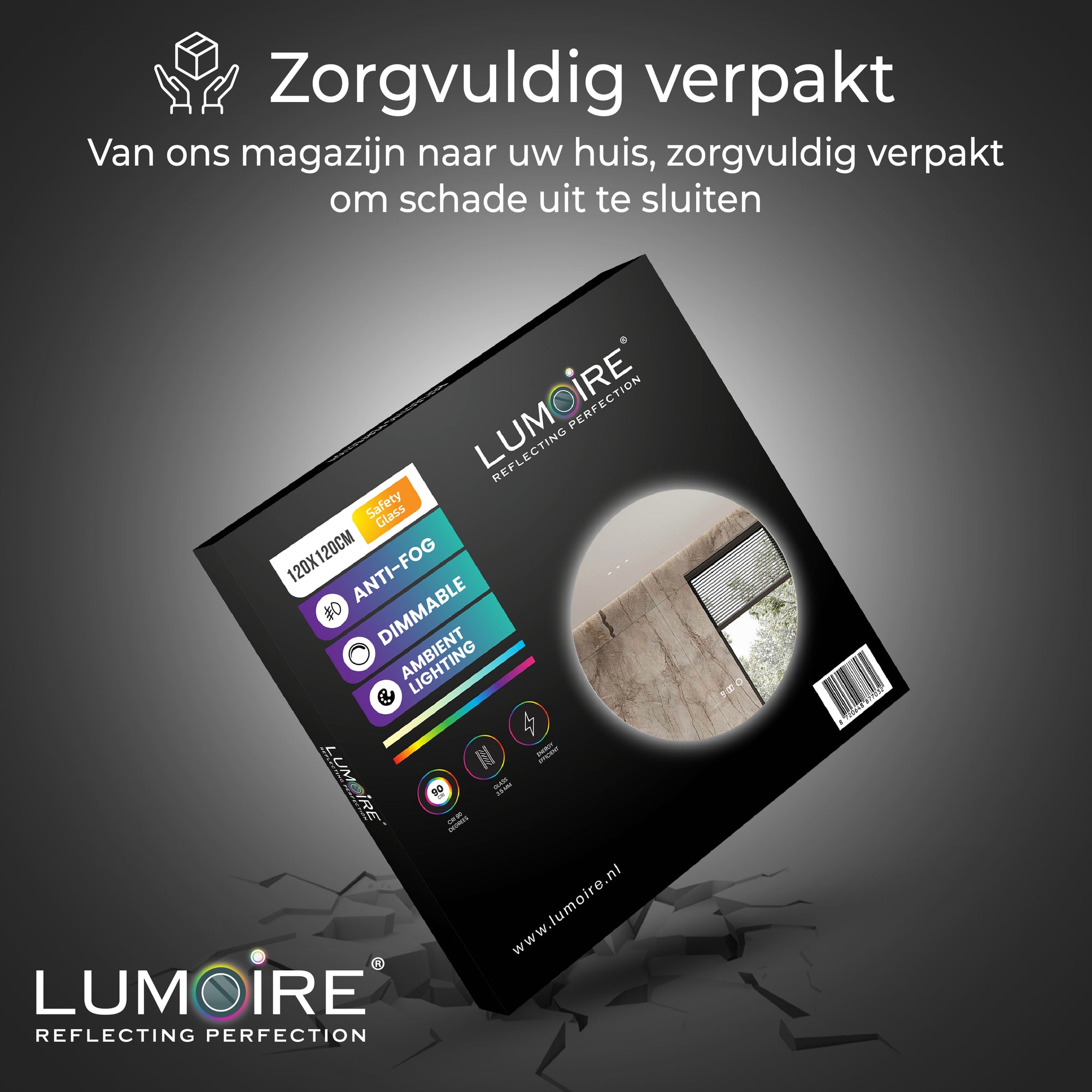 ronde badkamerspiegel met verlichting 120cm