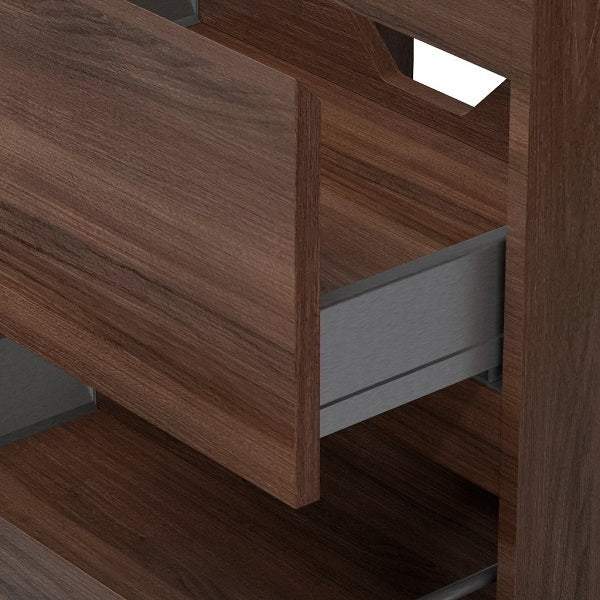 Bathroom furniture set Base Walnut with Deluxe washbasin 100 cm with tap hole 