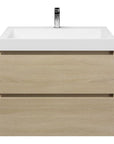 Bathroom furniture set Base Light Oak with Deluxe washbasin 80 cm with tap hole 