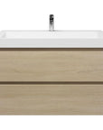 Bathroom furniture set Base Light Oak with Deluxe washbasin 100 cm with tap hole 