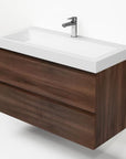Bathroom furniture set Base Walnut with Deluxe washbasin 100 cm with tap hole 