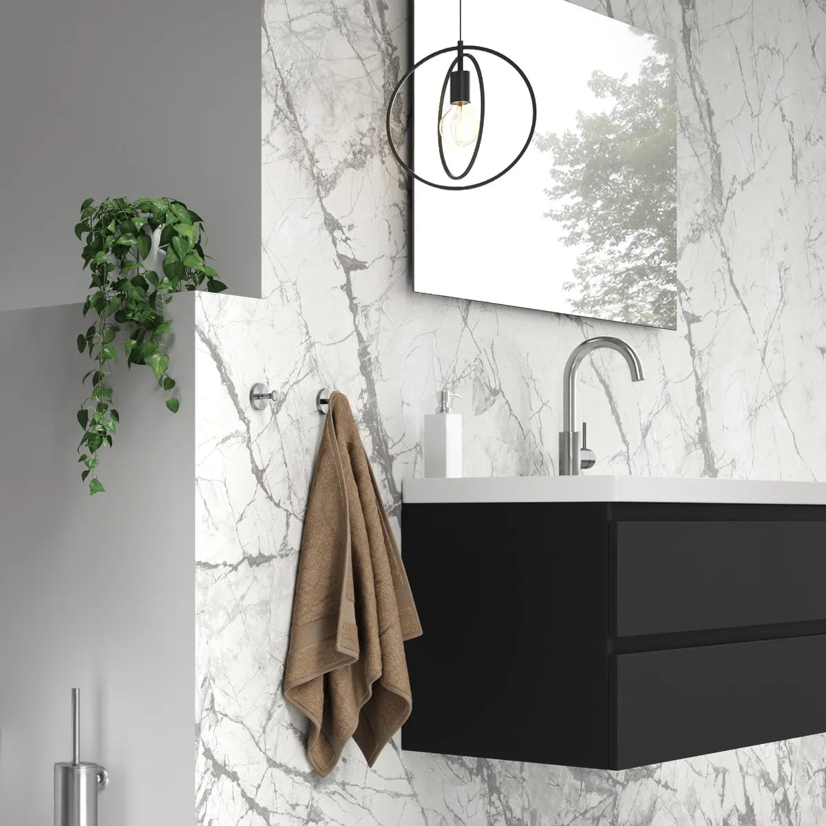 handdoekhaak acessoire geborsteld RVS