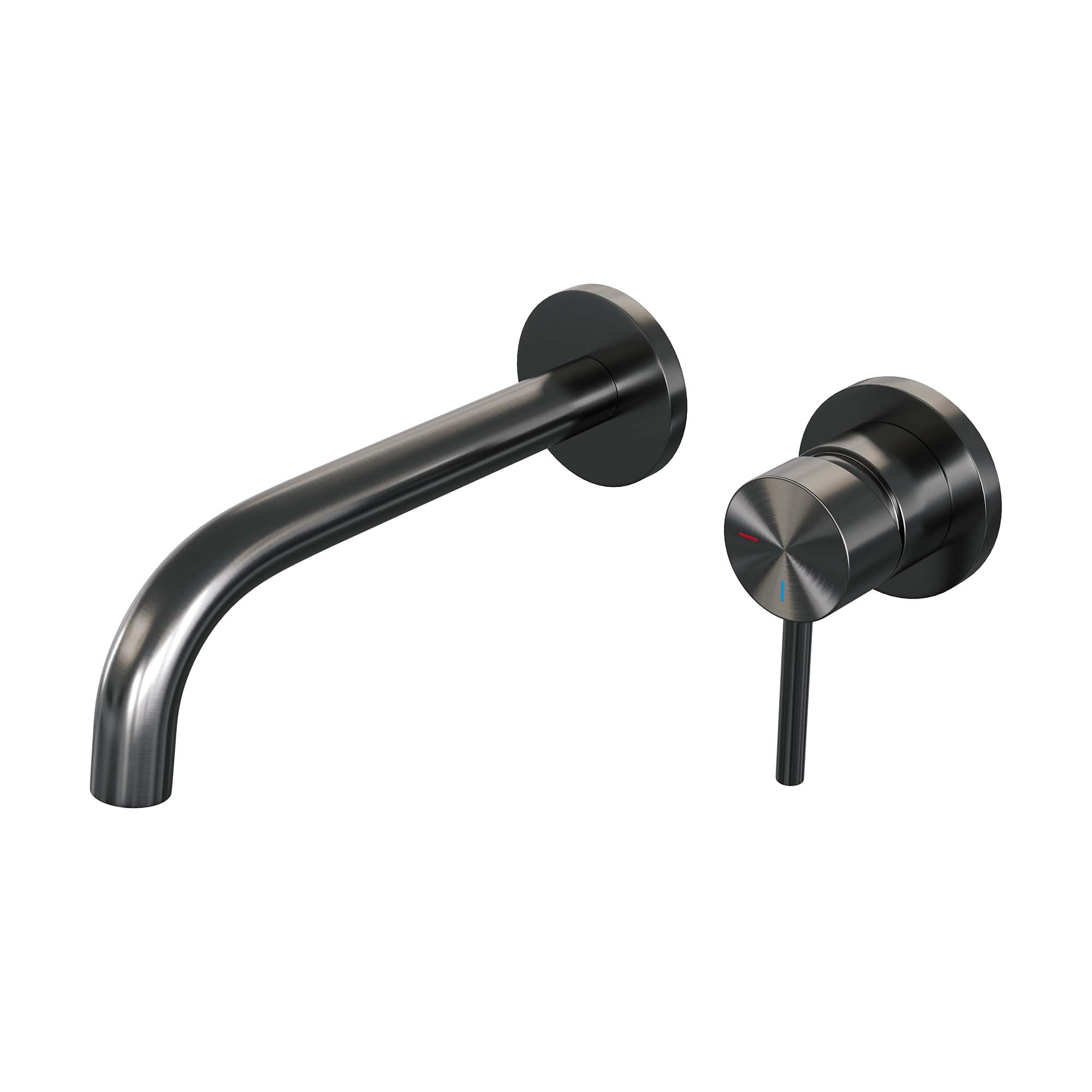 Built-in washbasin tap with curved spout - Gunmetal