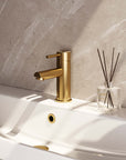 Washbasin tap, surface-mounted - Gold