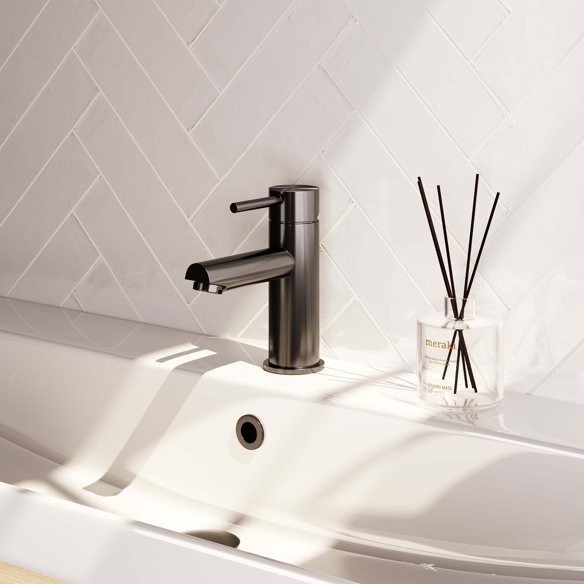 Aufsatzarmatur für Waschtische – Gunmetal