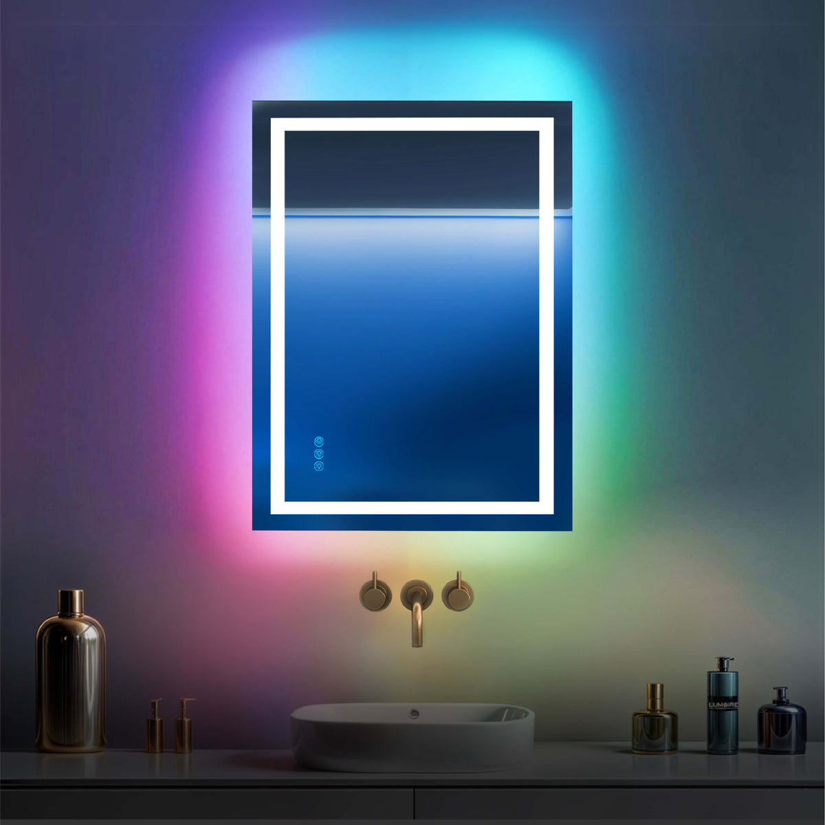 Mirror 50 Matrix 50 CM - Bathroom Mirror with Lighting and Heating – Lumoire