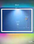Badkamerspiegel met LED en RGB verlichting, ideaal voor elke badkamer