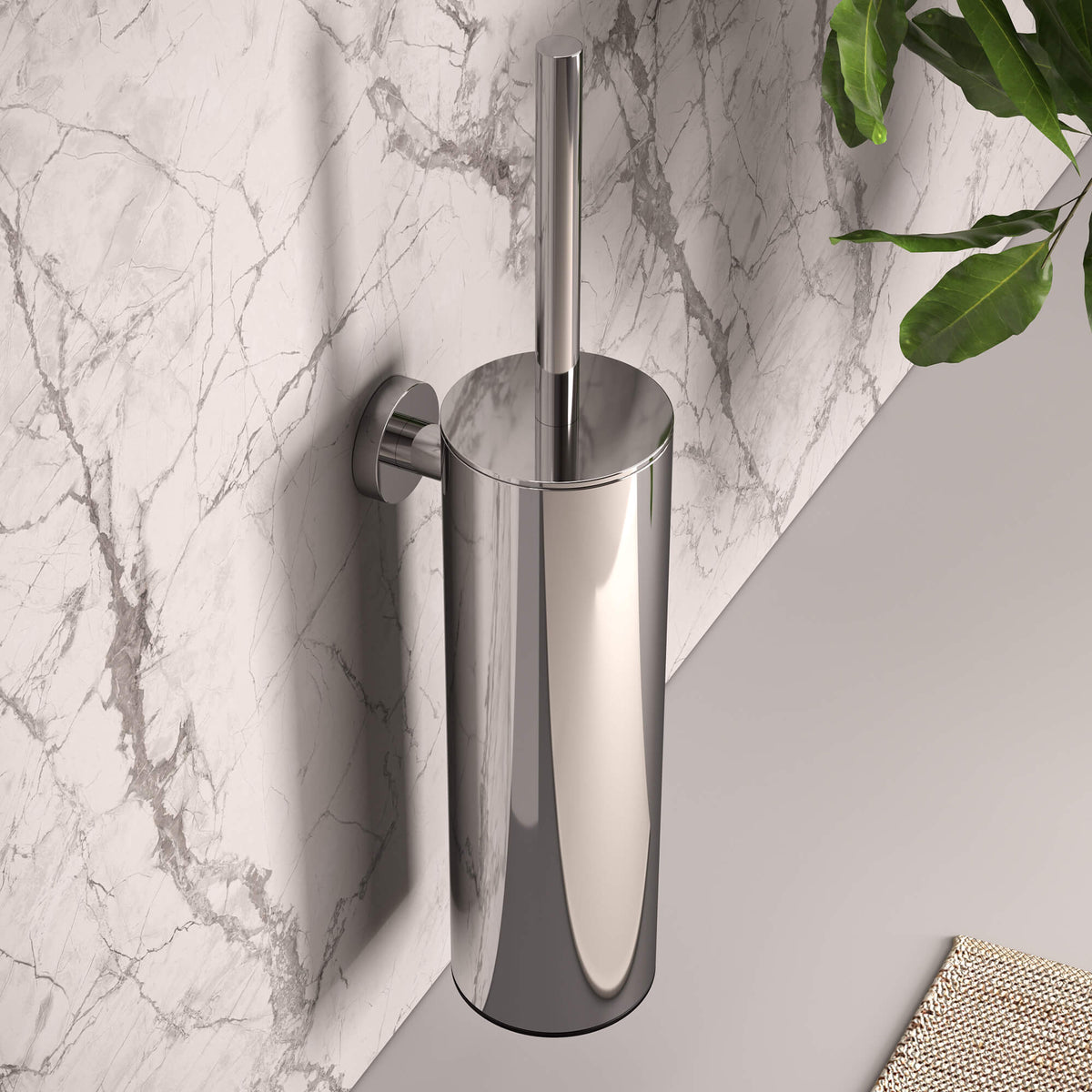 Toilet brush set - Chrome 