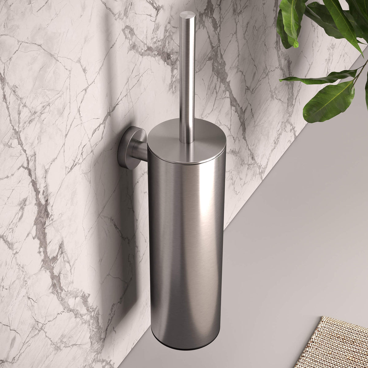 Toilet brush set - stainless steel 
